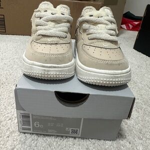Nike Air Force One Kids Beige Sneakers